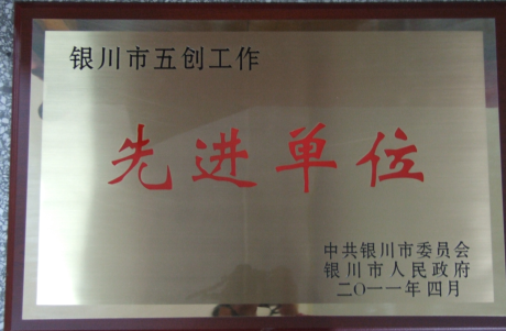 银川市五创工作先进单位